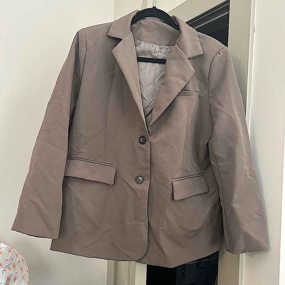 Lined Light Brown Blazer